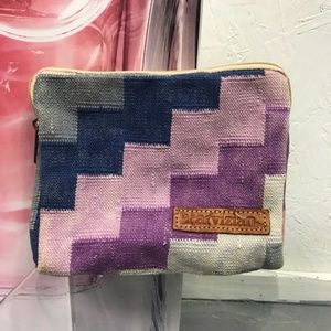 Parvizian thick small purse chevron block